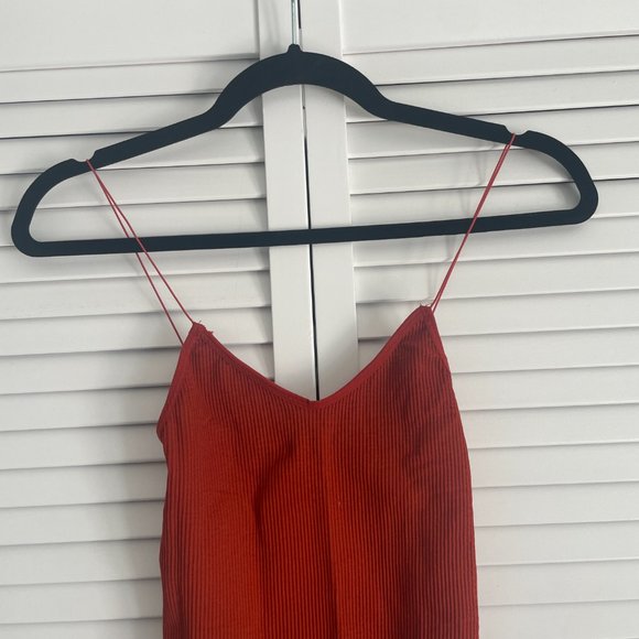 Urban Outfitters- Orange/Red Ribbed Bodysuit- Size Small - Picture 2 of 4